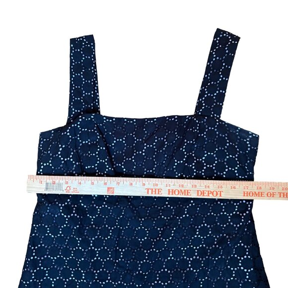 Black Over White Sleeveless Eyelet Strappy Dress 14 Kathryn Conover Boho Emo - Picture 8 of 10